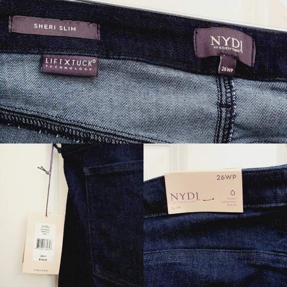 NYDJ Sheri Slim Rinse Skinny Jeans In Plus Size Petite - Picture 5 of 7